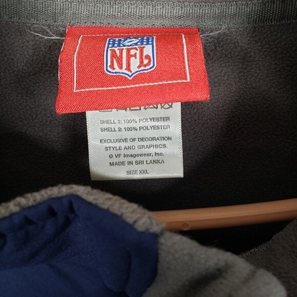 NFL New England Patriots Mens Full Front Zip Jacket Size XXL - Picture 7 of 7